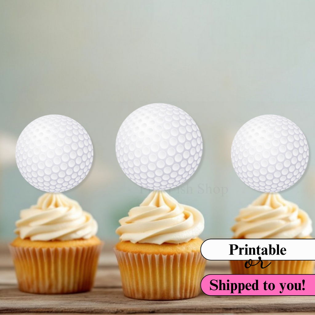 golf themed cupcake toppers