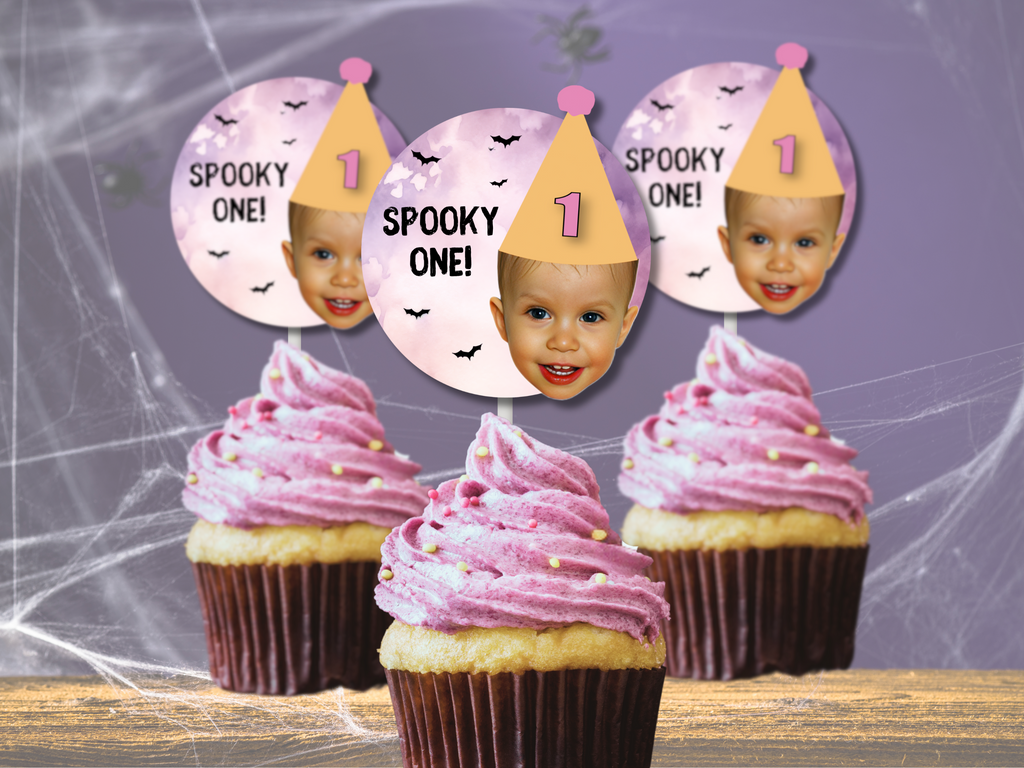customized the spooky one toppers