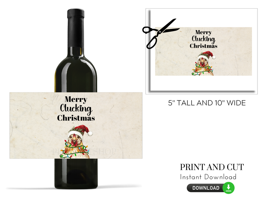 how the wine label looks when printed