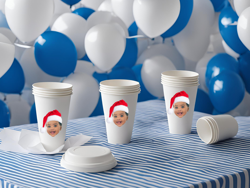 santa stickers for cups