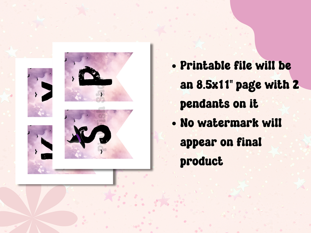 print and cut spooky one banner by PinkFish Shop