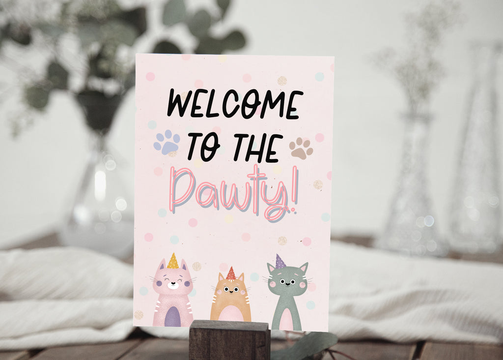 Printable Pet Pawty Sign Package 5x7 (8 signs)