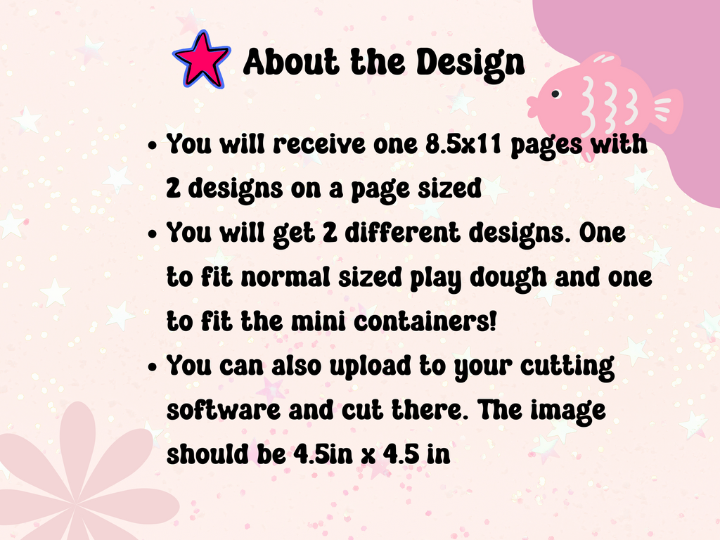 you will receive on standard printing page with 2 play doh tags on a page