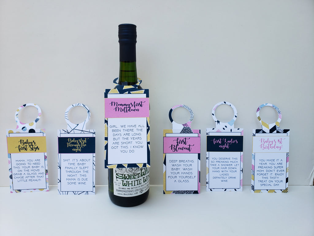 Mom wine labels