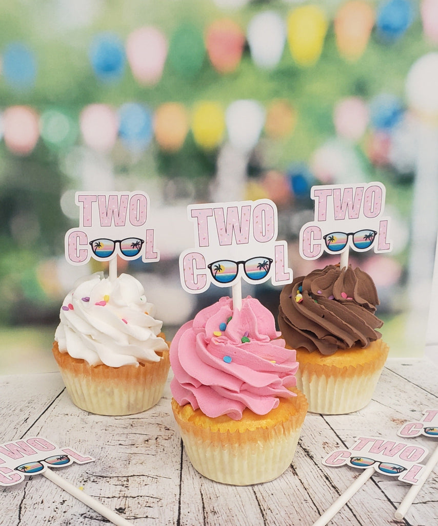 Cool cupcake toppers for a too cool party