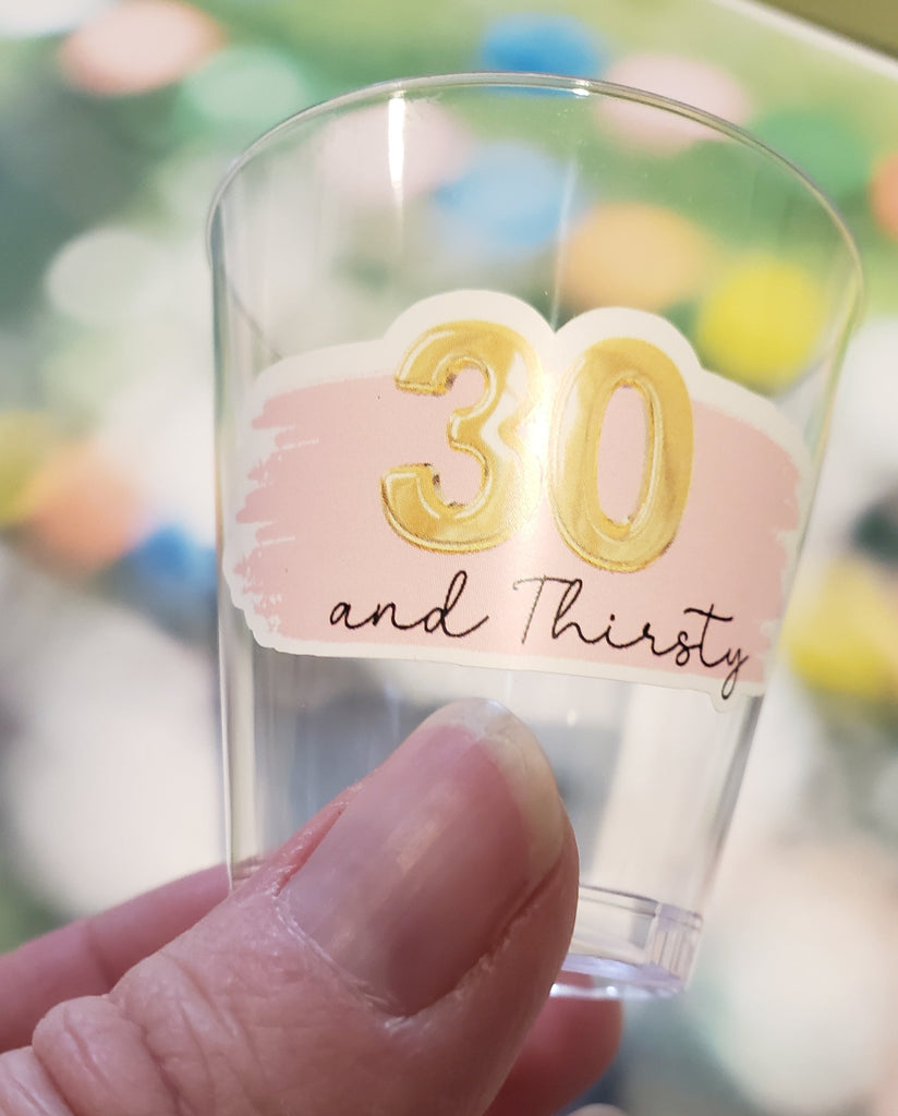 30th birthday shot glasses