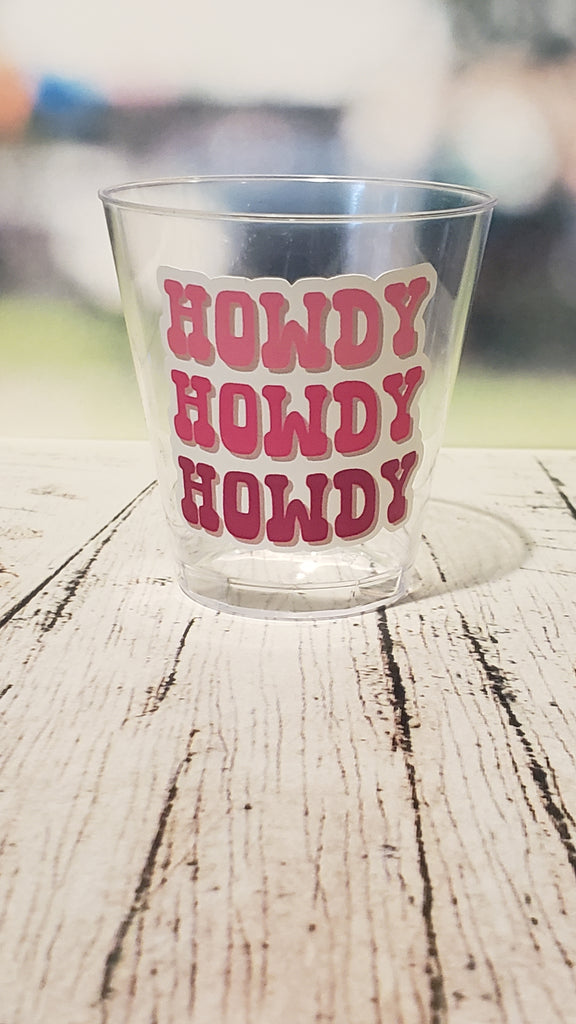 Howdy shot glasses perfect for a bachelorette party