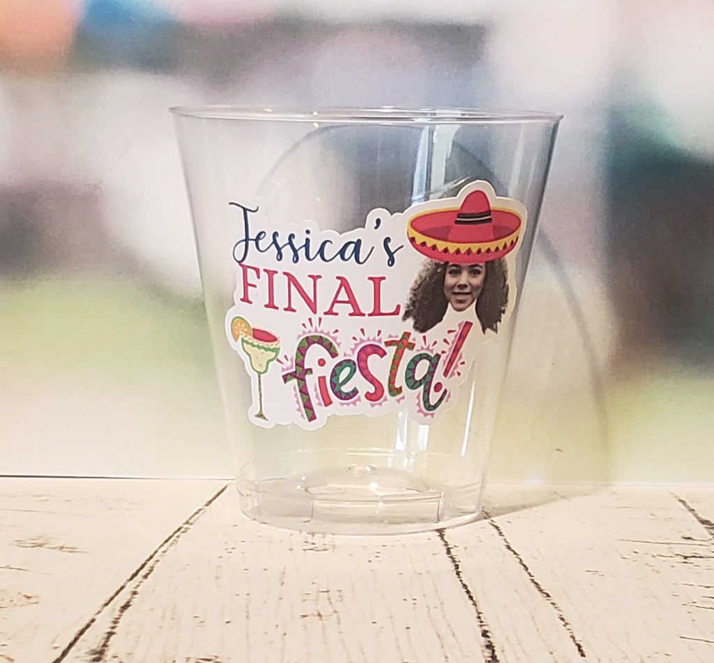 Customized shot glasses for a final fiesta bachelorette party