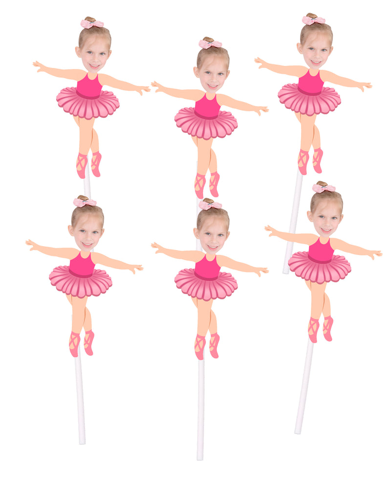 Custom ballerina cupcake toppers