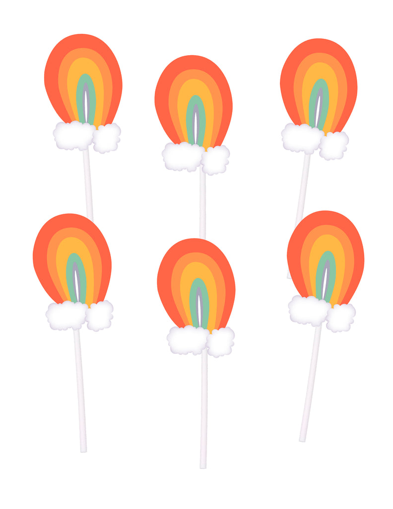 Rainbow Cupcake Toppers (12 count)