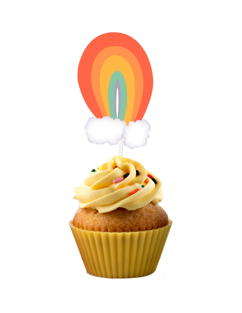 Rainbow Cupcake Toppers (12 count)