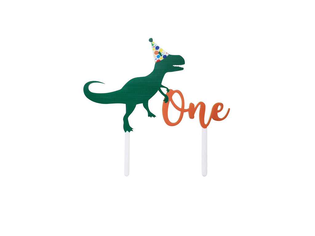 Birthday Dinosaur Acrylic Cake Topper for 1st Birthday