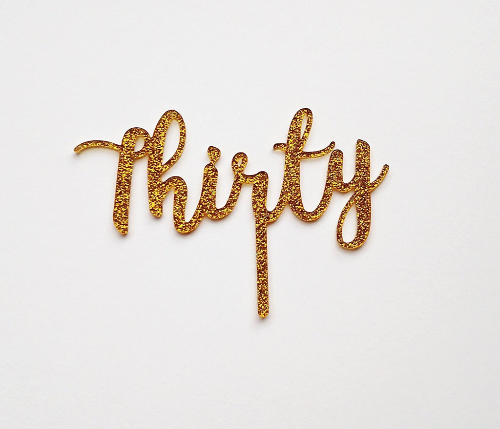 Thirty cake topper