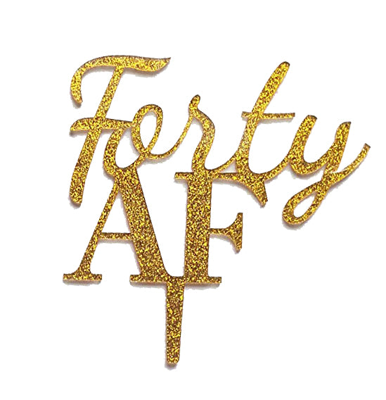 Fortieth Birthday Acrylic Cake Topper