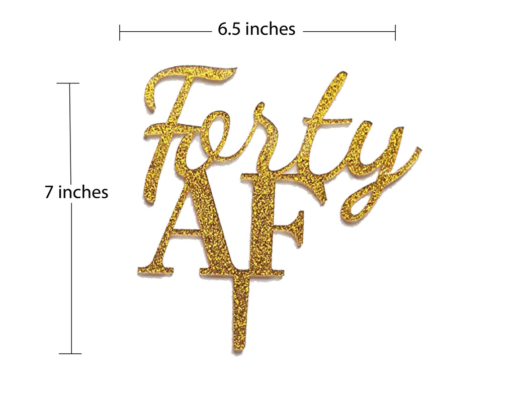 40th birthday acrylic cake topper