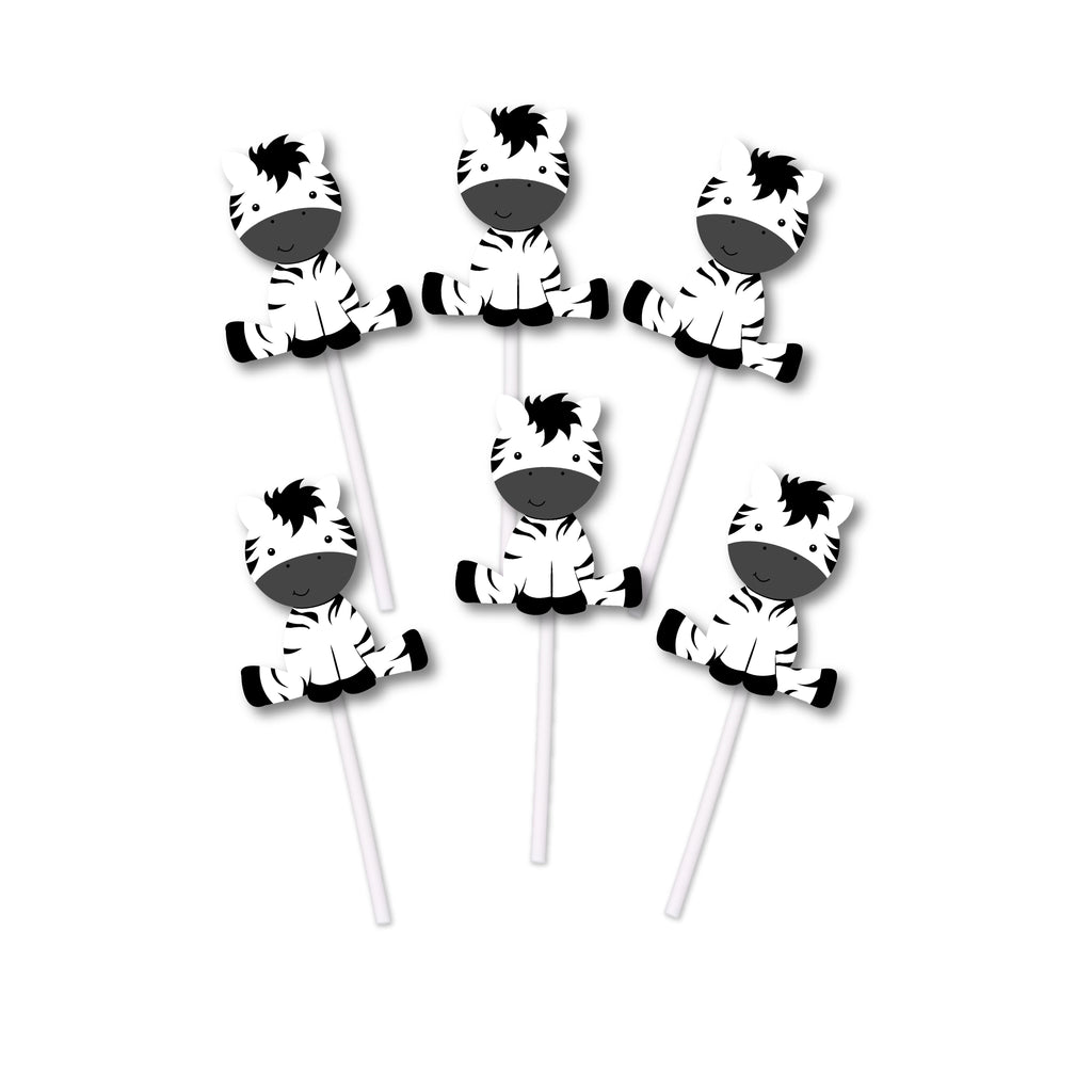 zebra cupcake toppers for baby shower