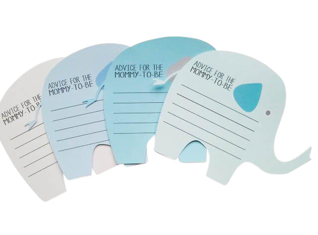 blue elephant wishes cards for mom to be