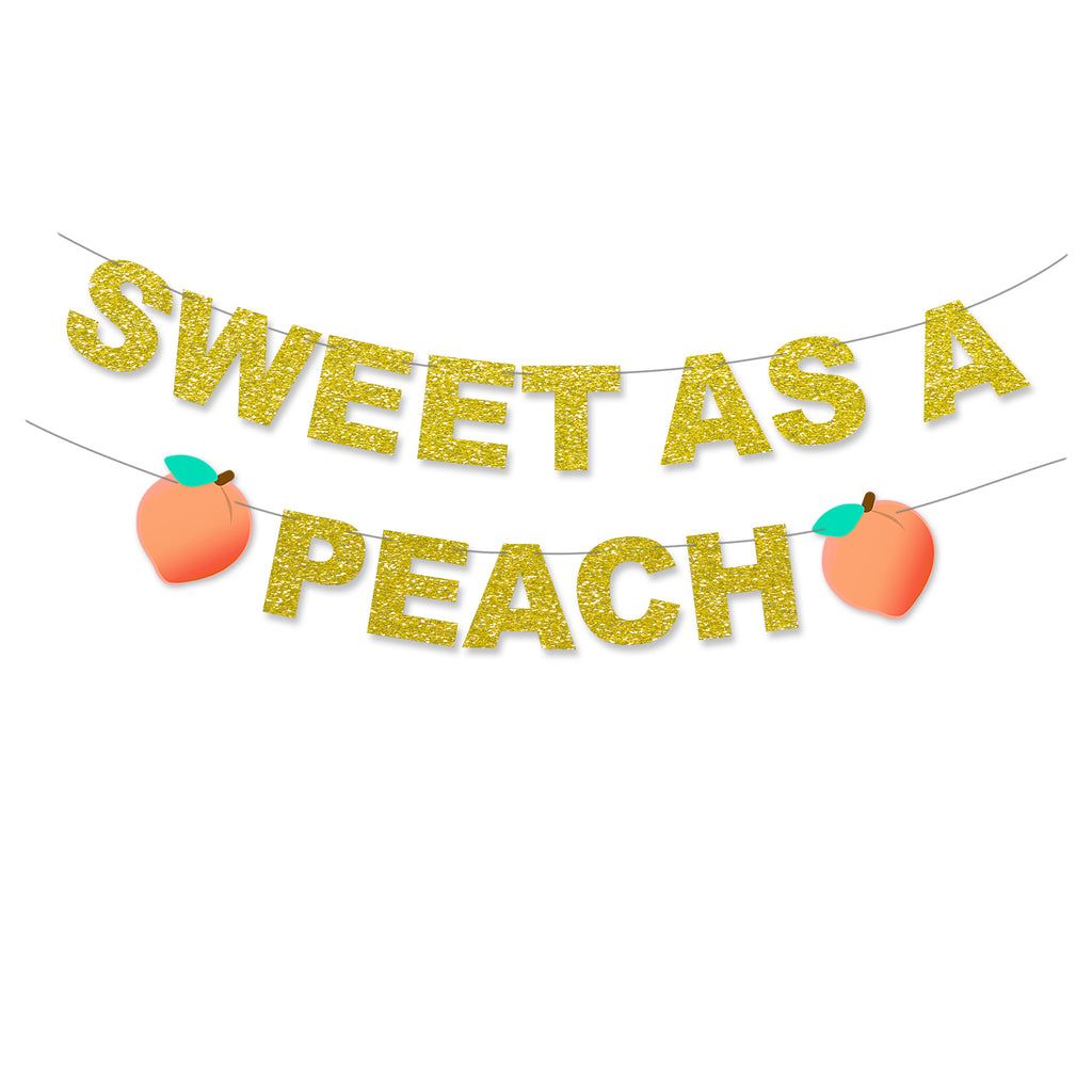 Sweet as a peach banner for one sweet peach party