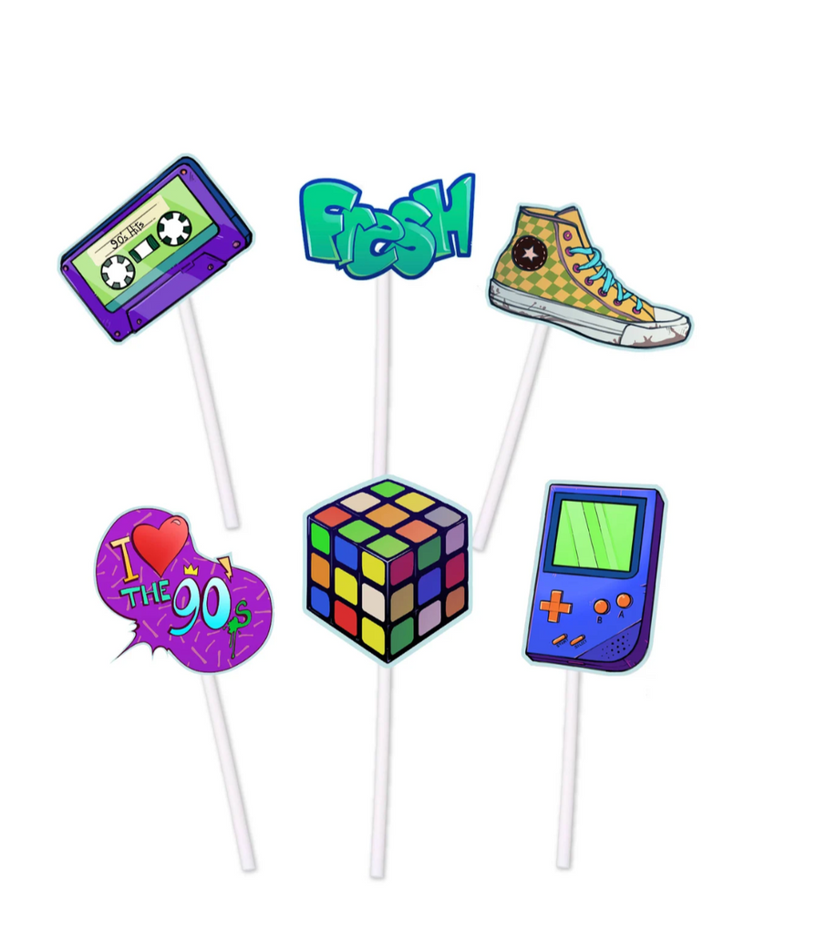 90's Cupcake Toppers (12 count)