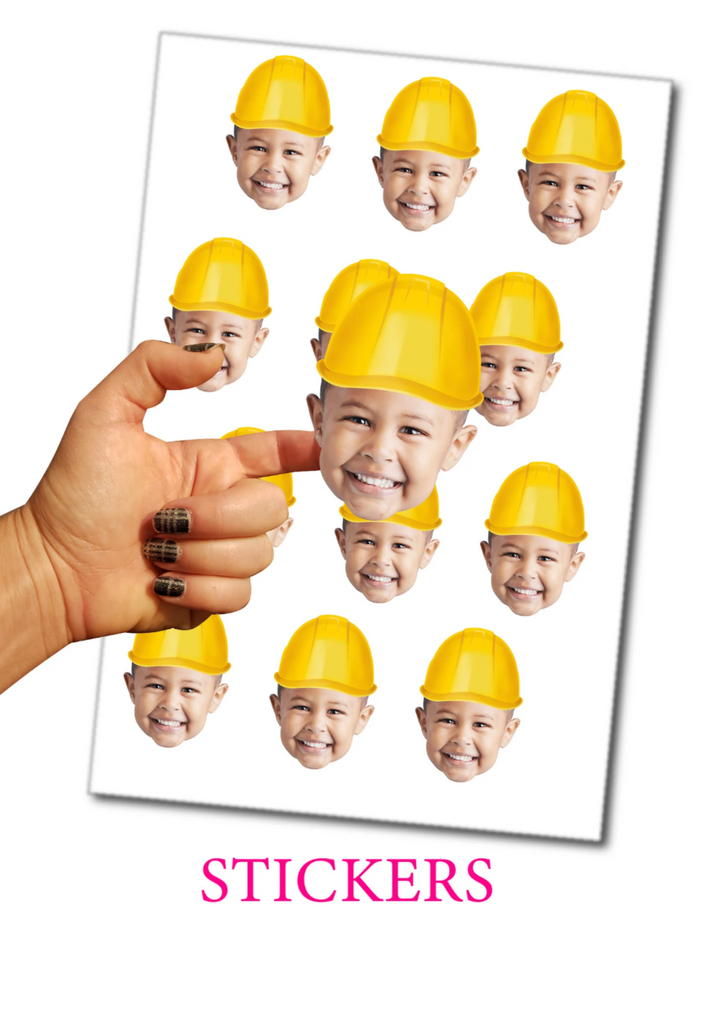 Construction Stickers Customized with Photo