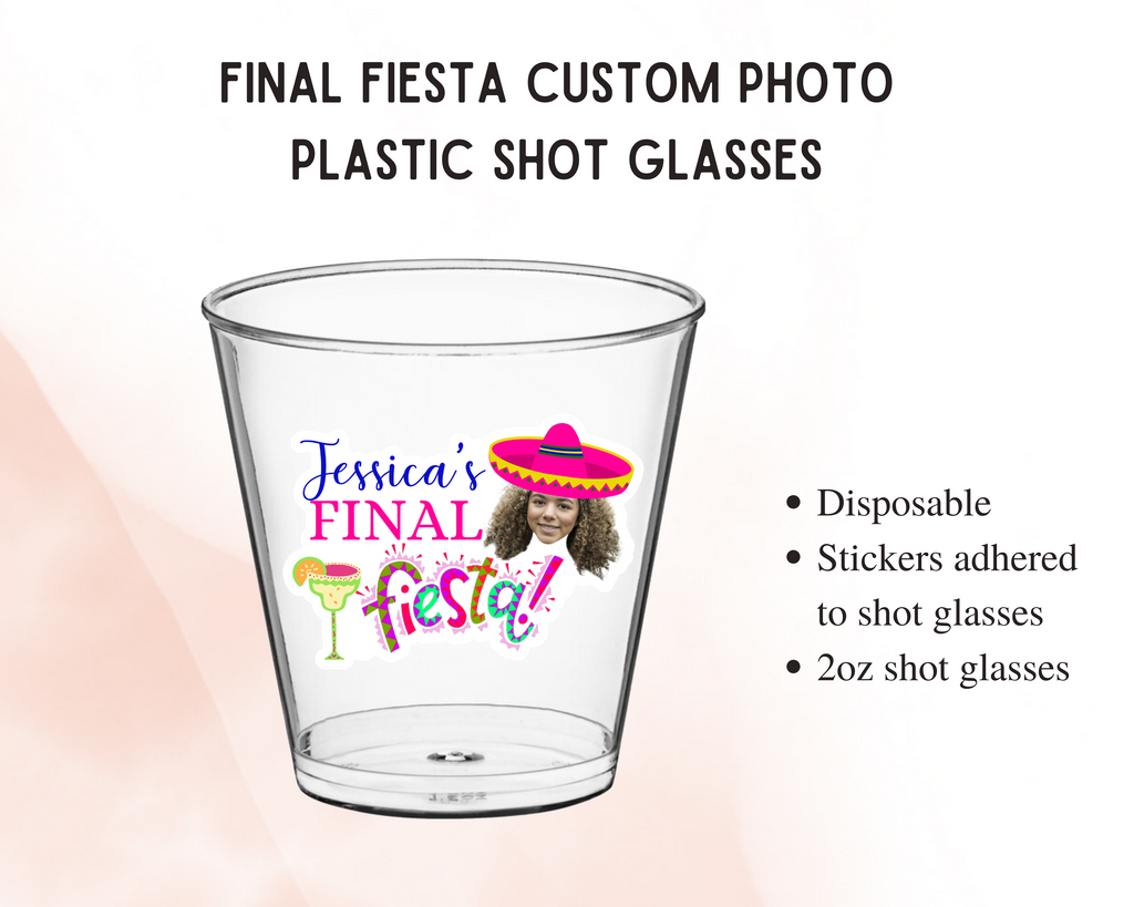 Custom Photo Final Fiesta Shot Glasses - Perfect for Any Celebration!