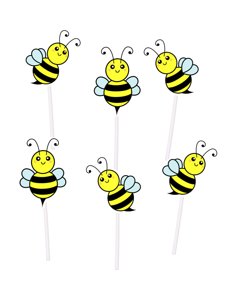 Bee cupcake toppers