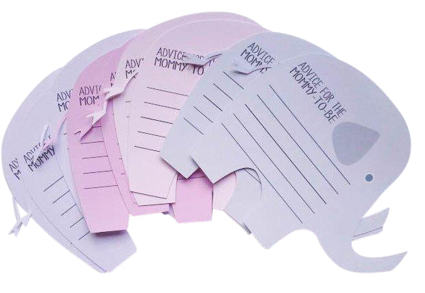 Pink advice cards for mom to be 