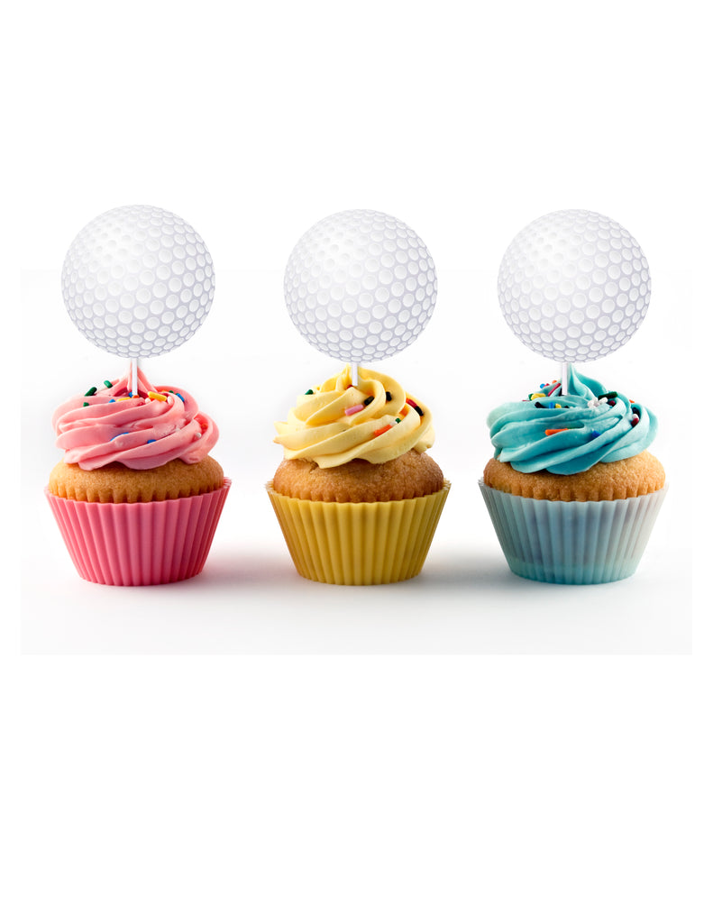 Hole in one cupcake toppers