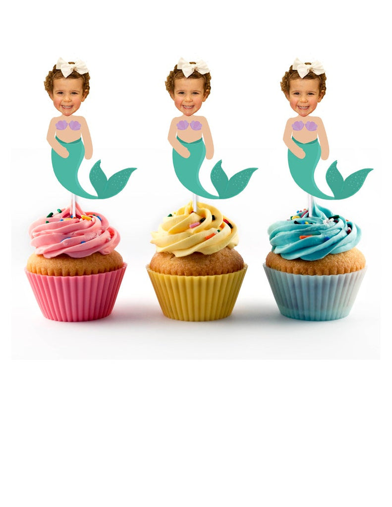 Mermaid cupcake toppers