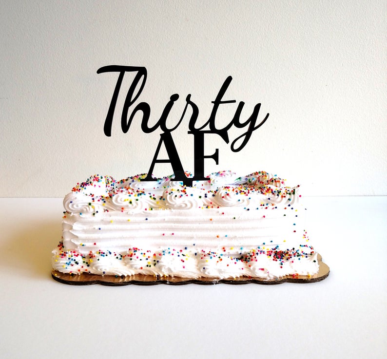 30 AF cake topper