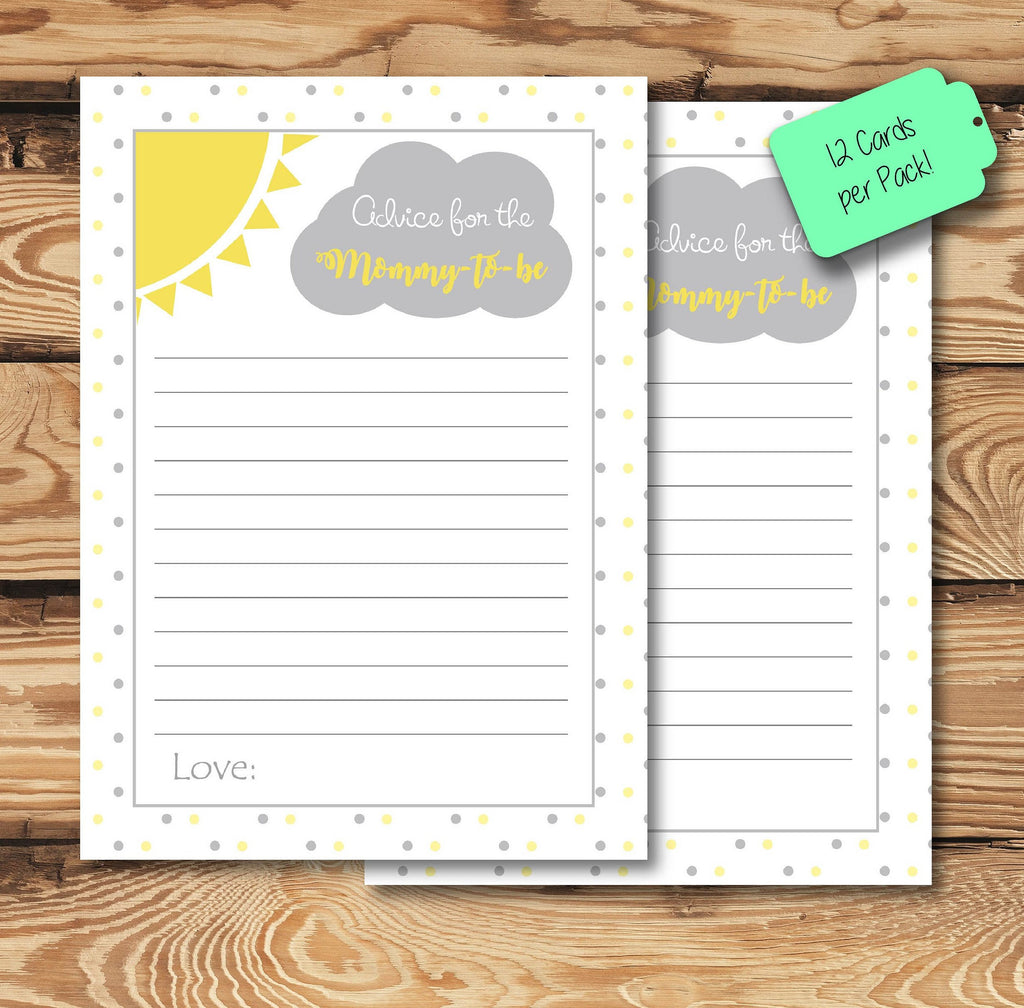 baby shower sunshine wishes cards