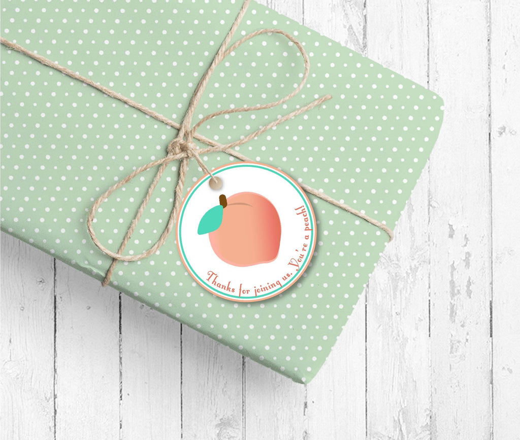 Peach Favor Tags (set of 24) - Sweet as a Peach