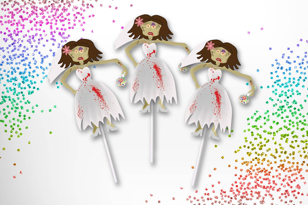 Zombie Bride Cupcake Toppers (12 count)