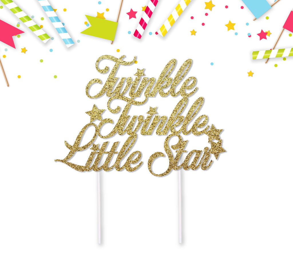 baby shower gold cake topper