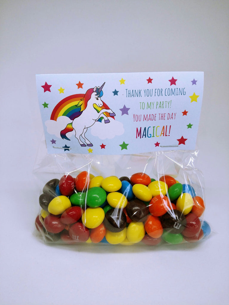 Unicorn Rainbow Treat Bag Tags (24 count) - Favor tags, party decorations, thank you tags