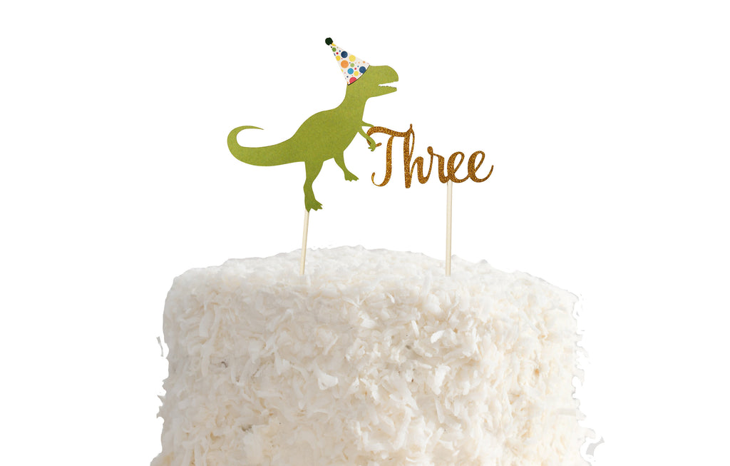 Dinosaur 3rd Birthday Cake Topper