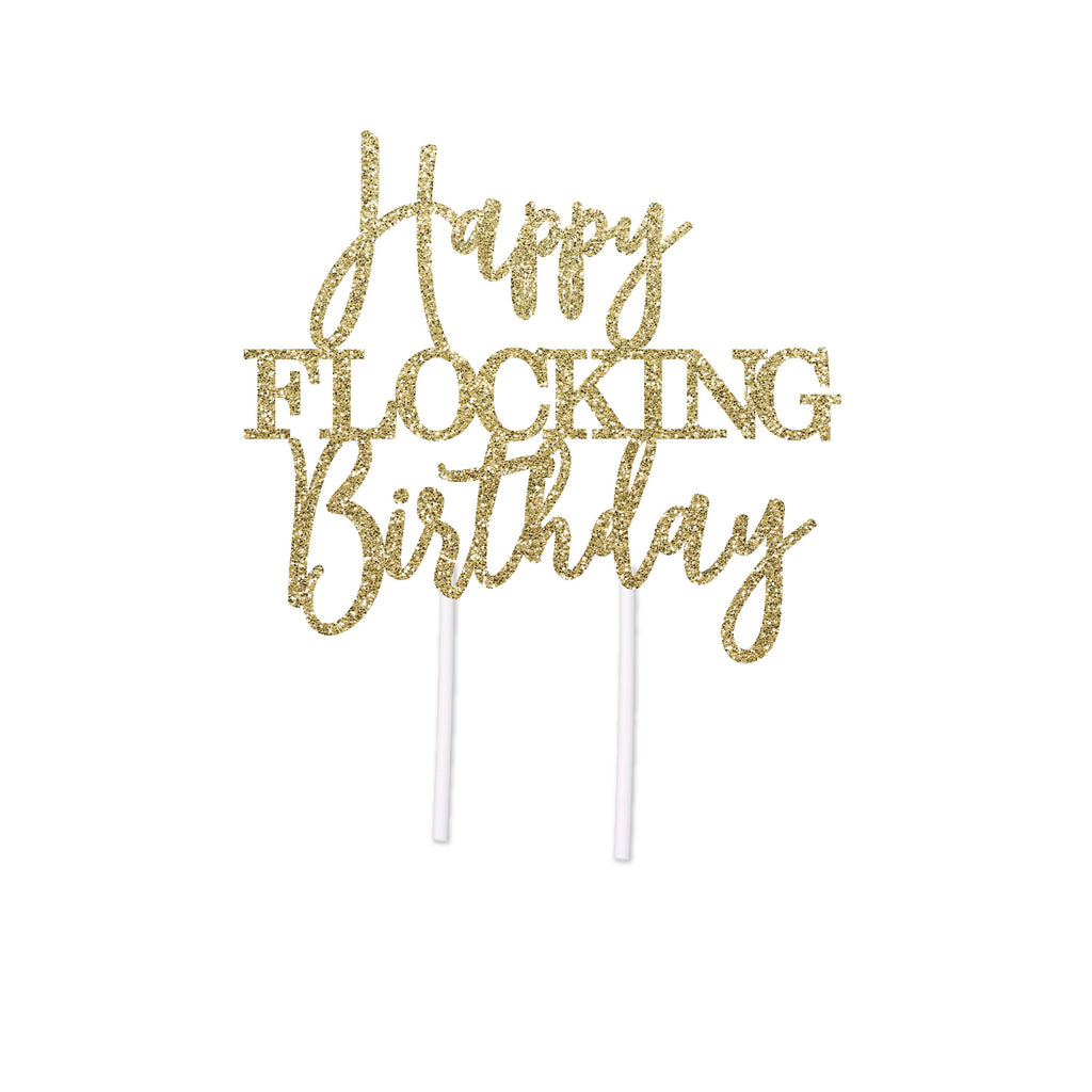 Glitter Gold birthday cake topper 