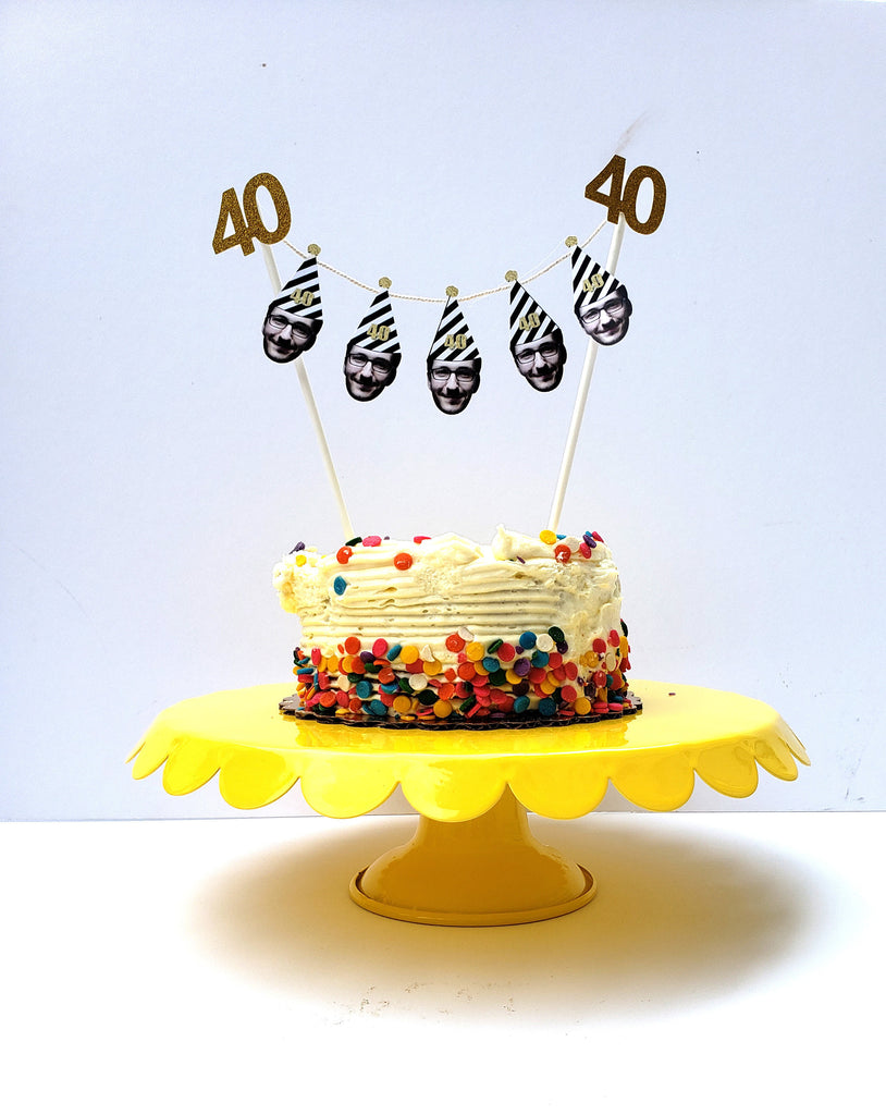 Birthday Cake Banner Cake Topper