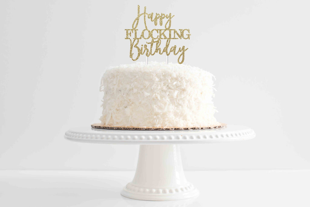 Unique sparkle birthday cake topper