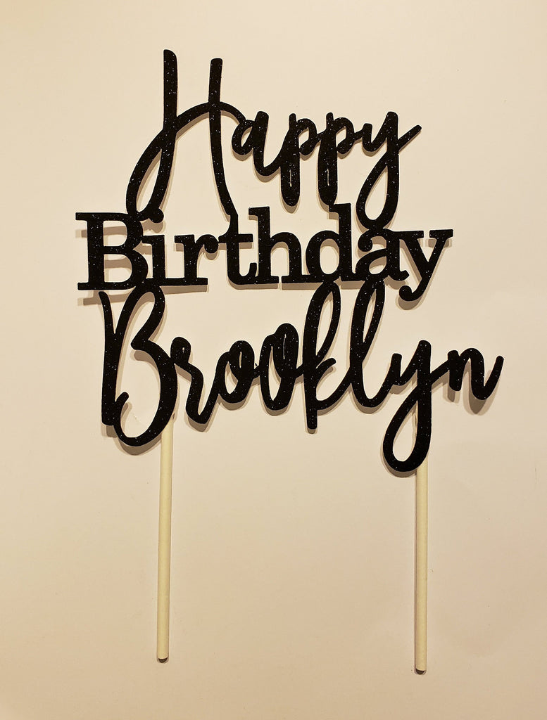 Personalized birthday cake topper