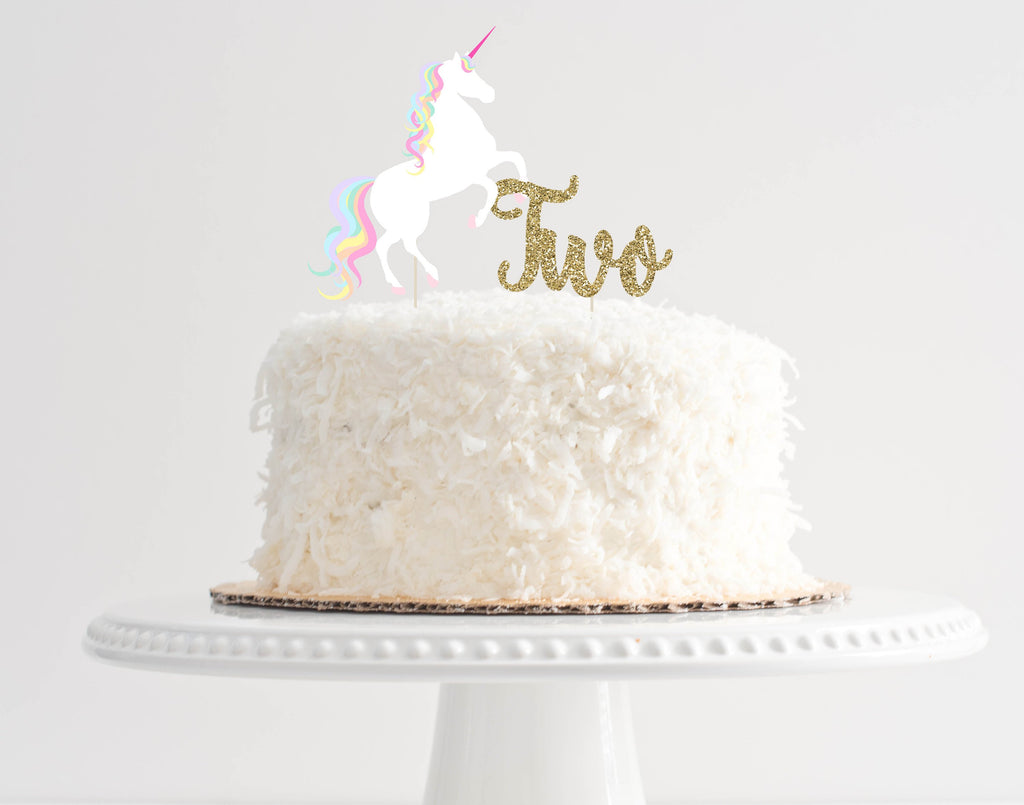2nd Unicorn Birthday Cake topper