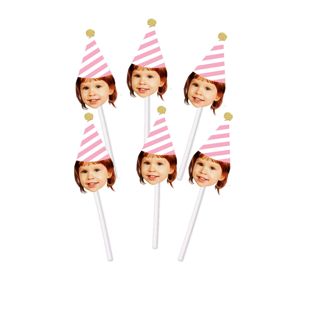 Face cupcake toppers for Birthday