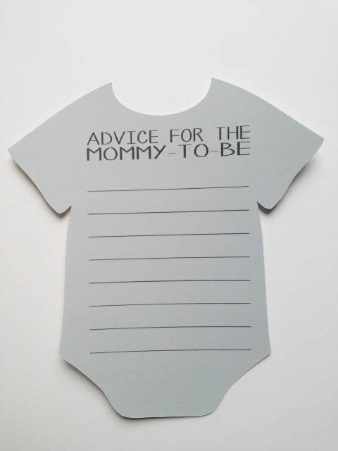 Mom to be advice cards