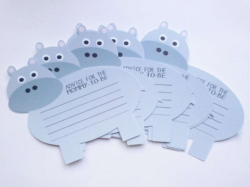 Hippo mom to be advice cards