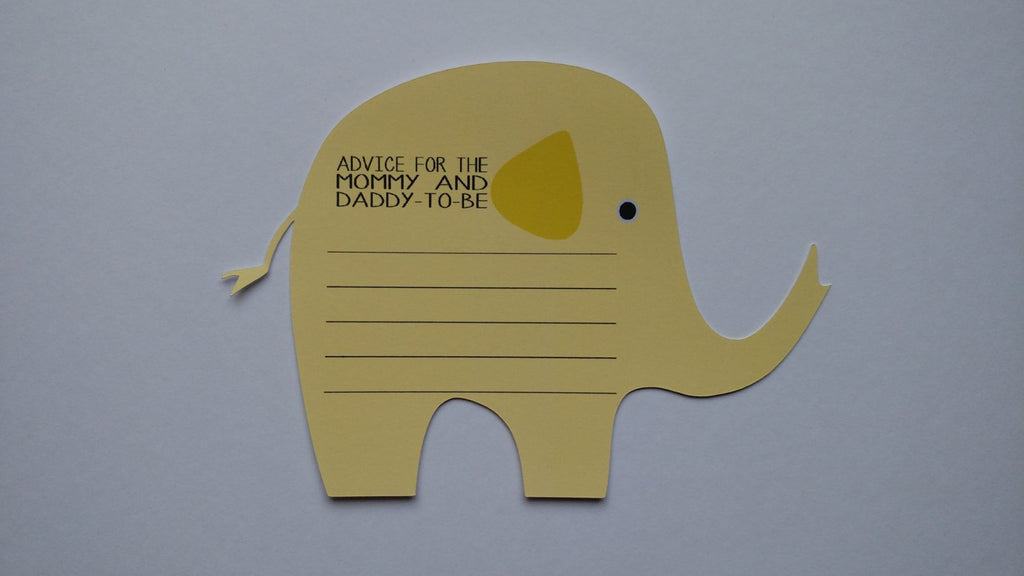 Baby shower advice cards for mom to be