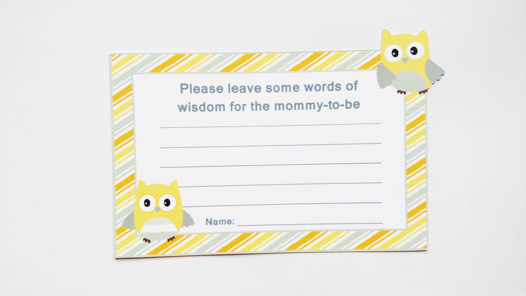 Baby shower wishes cards