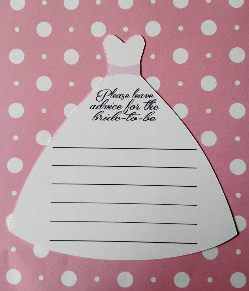 Bride to be wishes cards