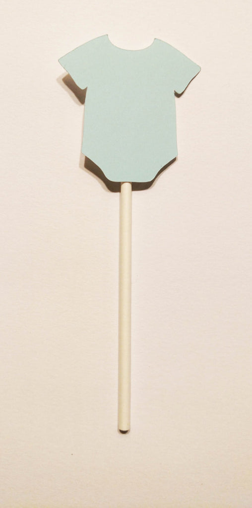 blue bodysuit cupcake toppers