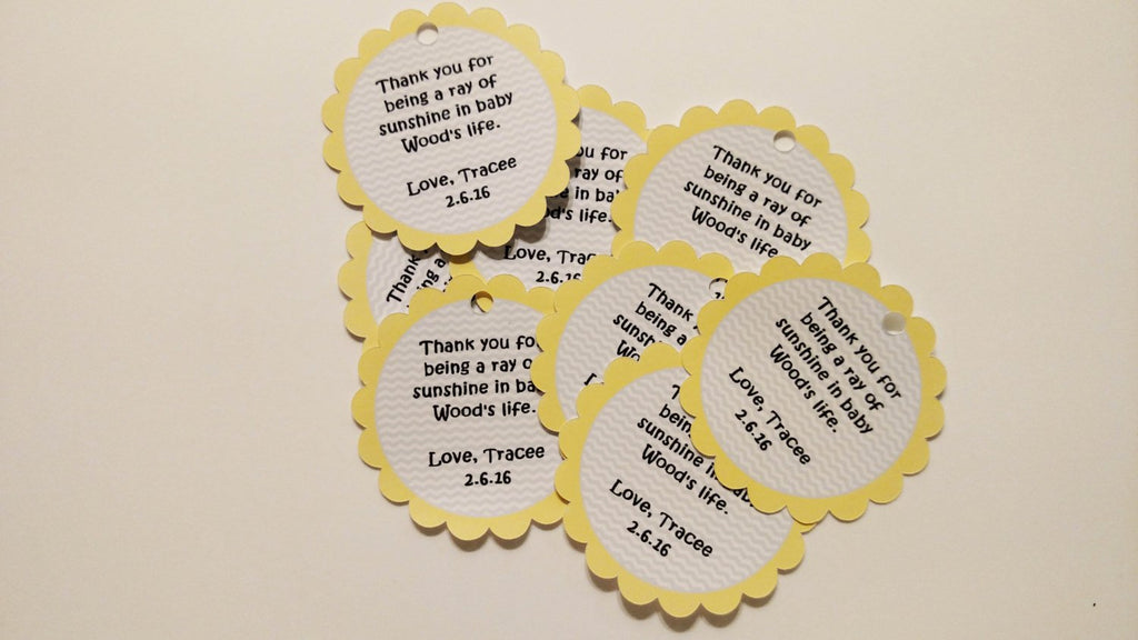 You are my sunshine favor tags (set of 24)
