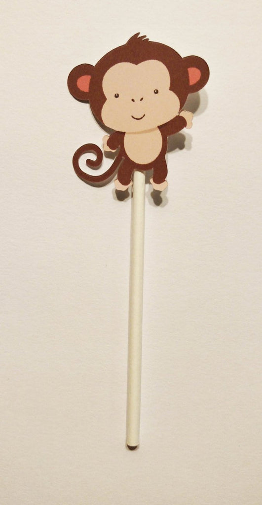 Monkey baby Cupcake Toppers (12 ct)